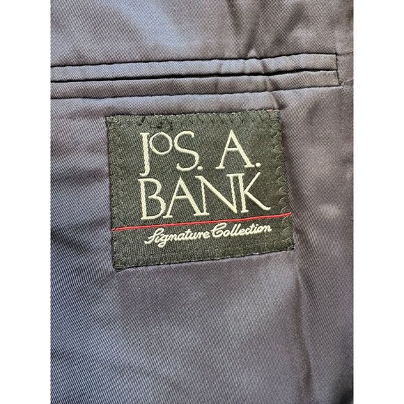 Jos. A. Bank Signature Collection Mens Pinstripe Wool Suit R41Navy Blue - Picture 3 of 16